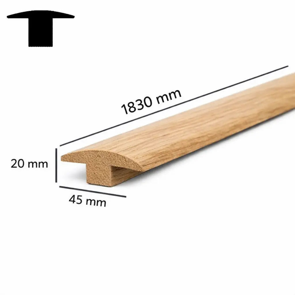 T-profiel massief hout 183cm